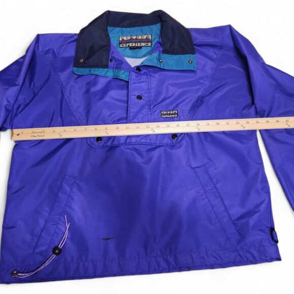 Vintage 90s Sierra Experience Windbreaker Pull-over | Women's S, Purple and Teal - Picture 7 of 9